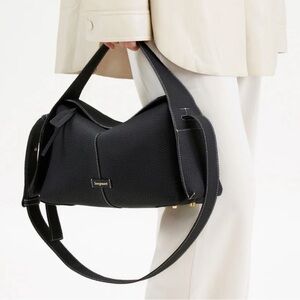 Songmont Drippy Roof Bag – Onyx Black – Full-Grain Leather Tote